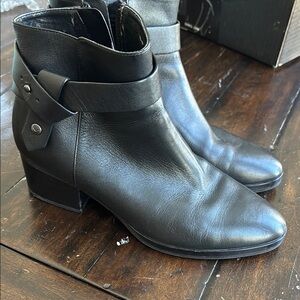 Black Leather Ankle Boots